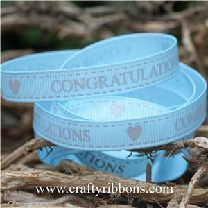 Congratulations Ribbon - Blue